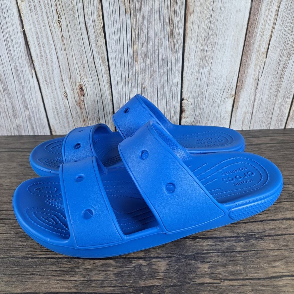 Crocs Classic Comfort Slides Men's Sz 9 Women's 11 Bright Cobalt Blue (GUC)